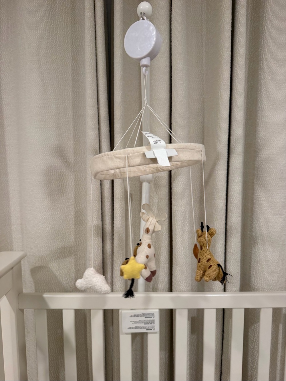 Pottery Barn Kids Neutral Safari Mobile in Beige and White